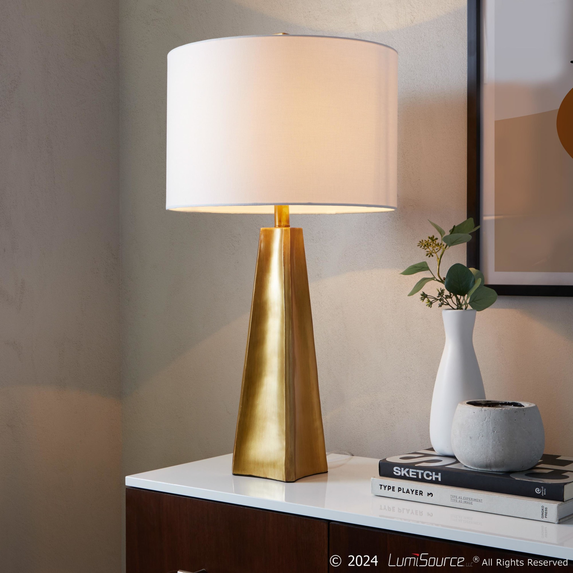 Pompeii 29" Polyresin Table Lamp